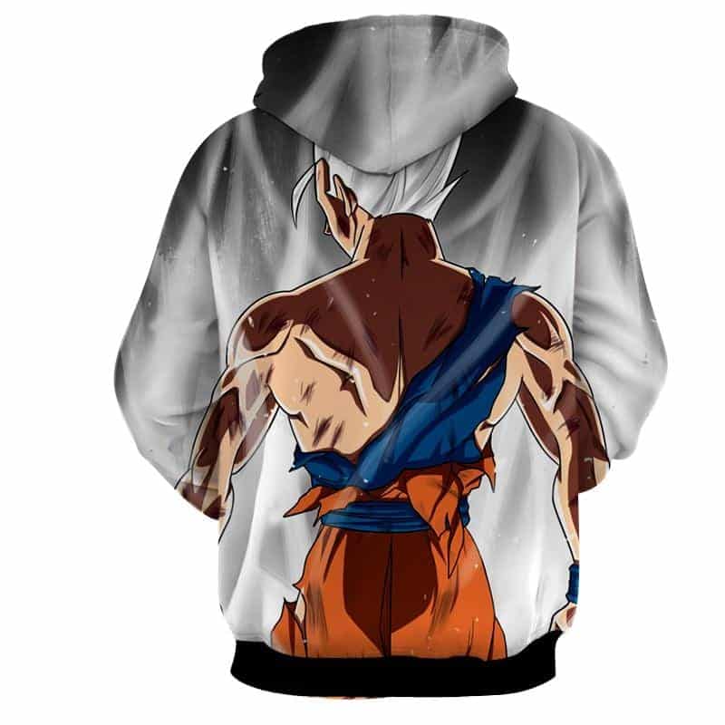 Dragon Ball Gohan White Super Saiyan Back View Epic Hoodie - Image 2