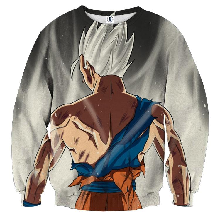 Dragon Ball Goku White Super Saiyan Back View Epic Sweatshirt
