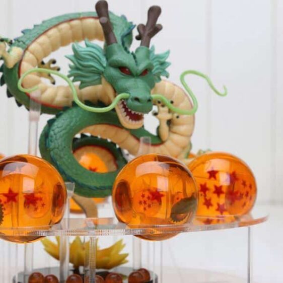 Dragon Ball Green & Golden Shenron 7 Crystal Balls Shelf Figure Set - Saiyan Stuff