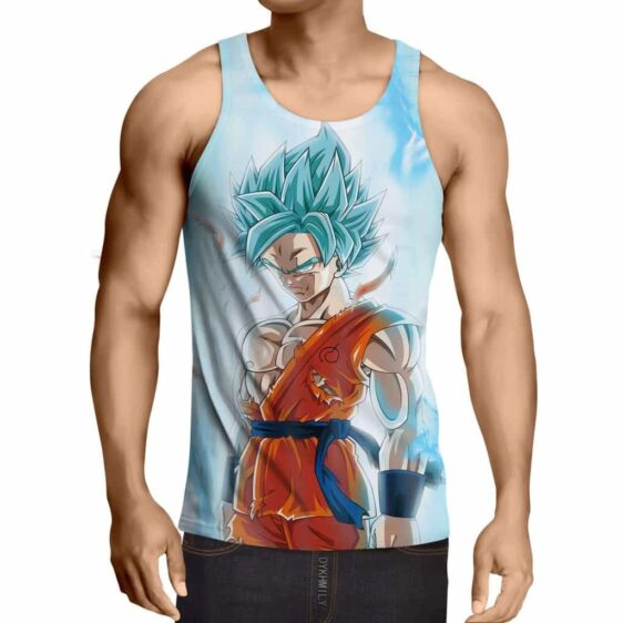 Dragon Ball Serious Super Saiyan Goku 2 Blue Epic Tank Top