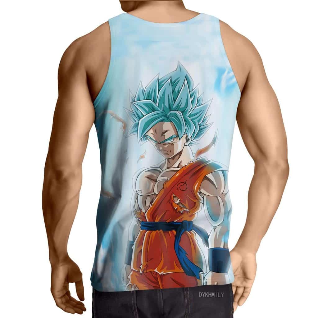Dragon Ball Serious Super Saiyan Goku 2 Blue Epic Tank Top - Image 2