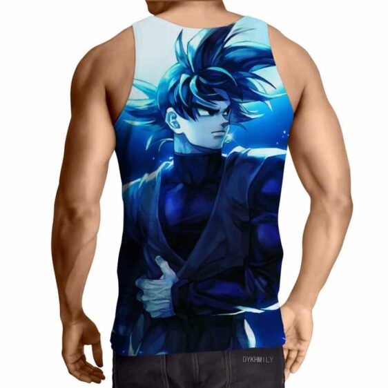 Dragon Ball Super Black Goku Cool Night Blue Moon Tank Top - Image 2