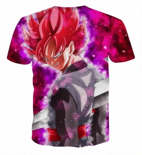Dragon Ball Super Black Goku Rose Impaled Trunks Sword T-Shirt - Image 2