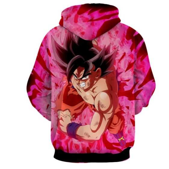 Dragon Ball Super Bruised Goku Red Kaioken Torn Up Hoodie - Image 2