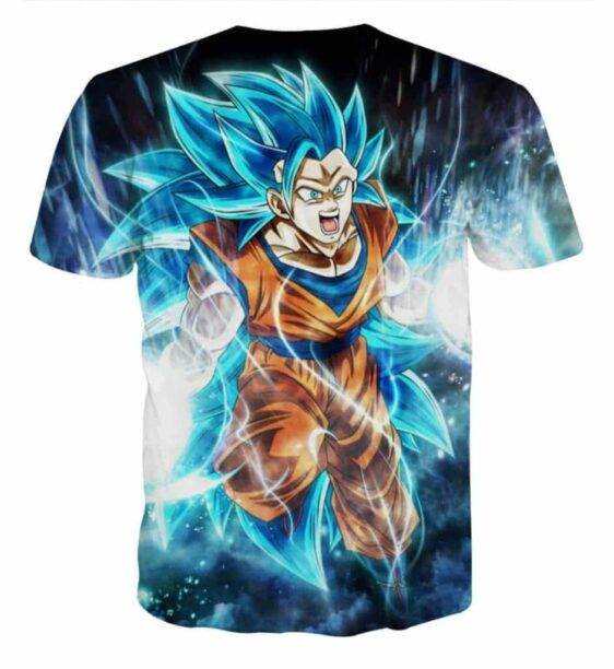 Dragon Ball Super Goku 3 Super Saiyan Blue Kaioken Cool T-Shirt - Image 2