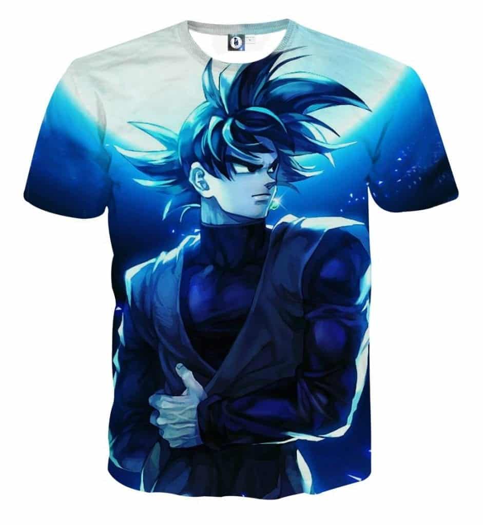 Dragon Ball Super Goku Black Cool Night Blue Sea T-Shirt. 