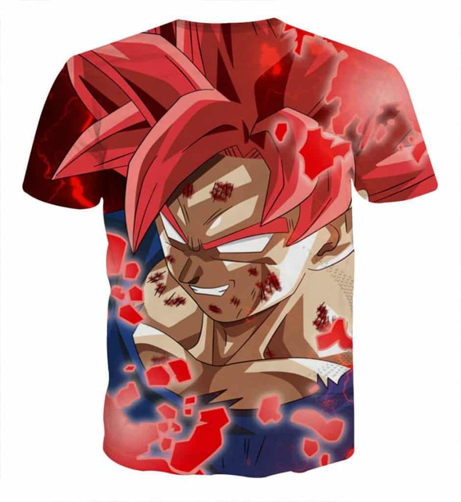 Dragon Ball Super Rage Goku Red Ultra Instinct Dope T-Shirt - Image 2