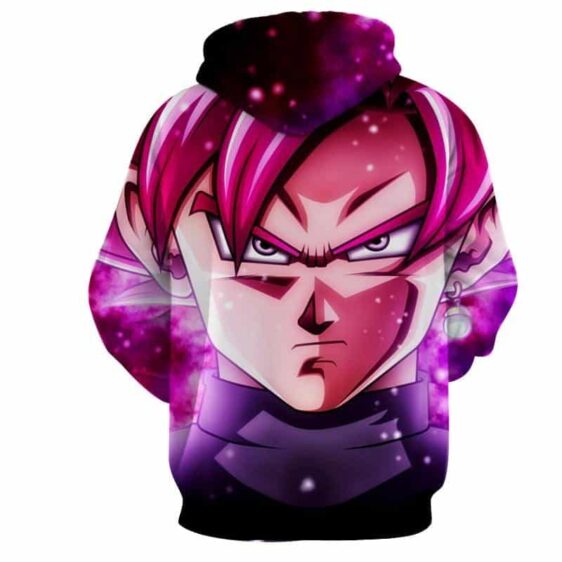 Dragon Ball Super Saiyan Black Goku Rose Cool Close Up Hoodie - Image 2