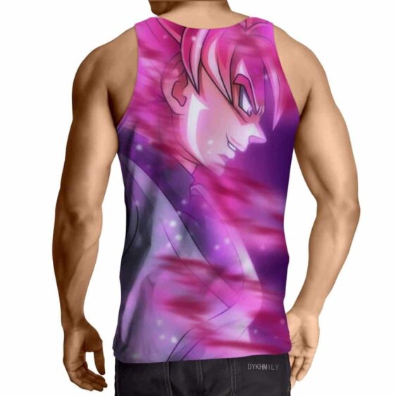 Dragon Ball Super Saiyan Black Goku Rose Cool Beach Tank Top - Image 2
