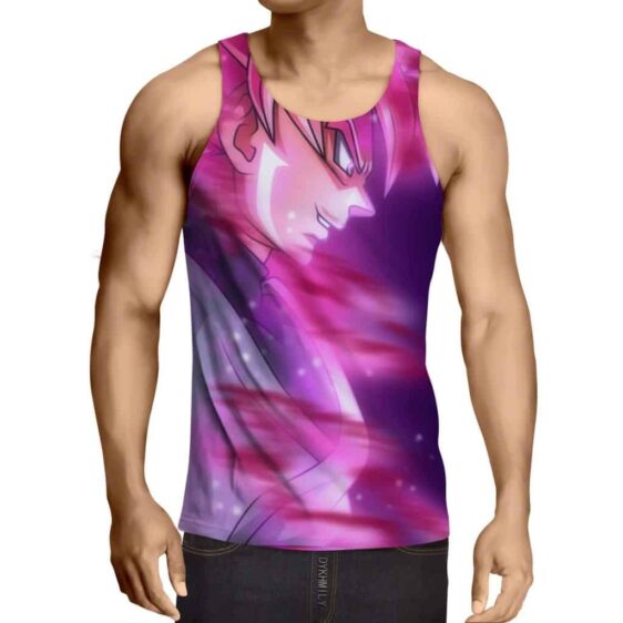 Dragon Ball Super Saiyan Black Goku Rose Cool Beach Tank Top