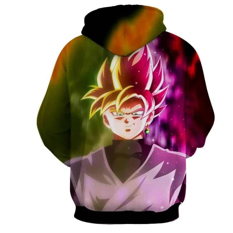 Dragon Ball Super Saiyan Black Goku Rose 2 Epic Hoodie - Image 2