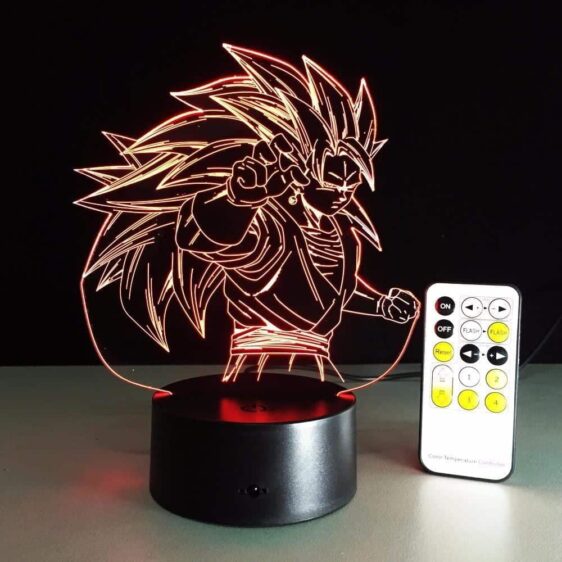 Dragon Ball Super Saiyan 3 Goku Color Changing Acrylic Panel Lamp - Saiyan Stuff - 7