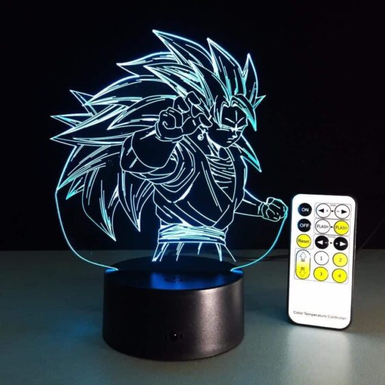 Dragon Ball Super Saiyan 3 Goku Color Changing Acrylic Panel Lamp - Saiyan Stuff - 10