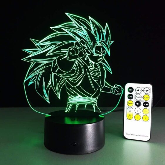 Dragon Ball Super Saiyan 3 Goku Color Changing Acrylic Panel Lamp - Saiyan Stuff - 11