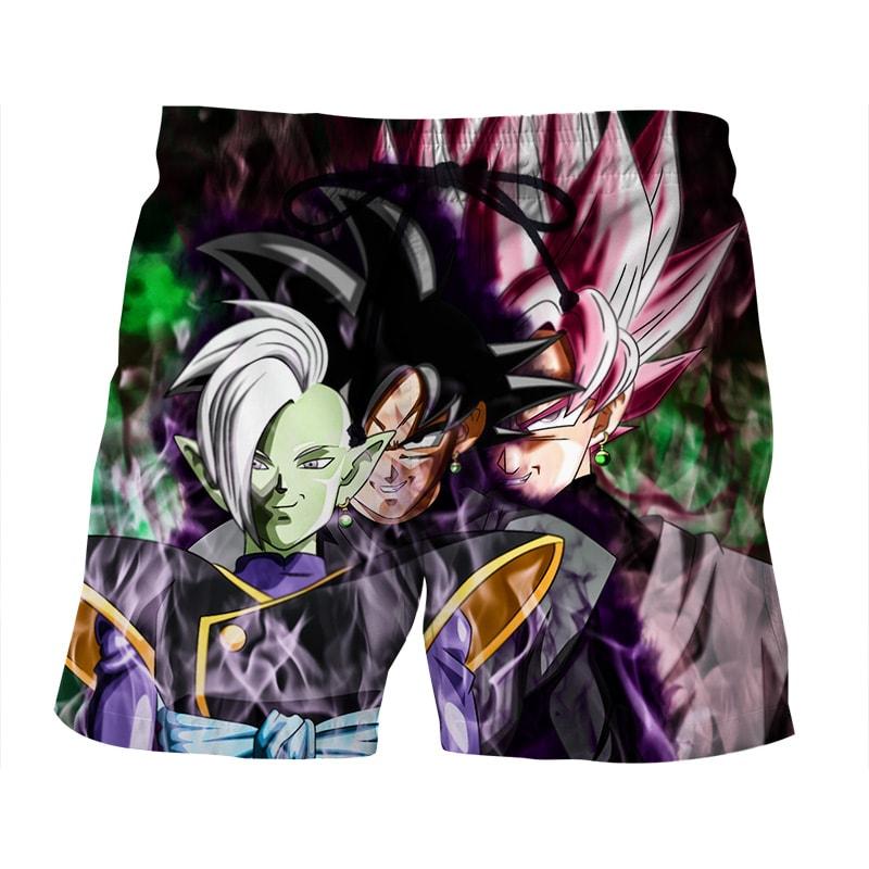 Dragon Ball Super Zamasu Goku Black Goku Rose Cool Boardshort