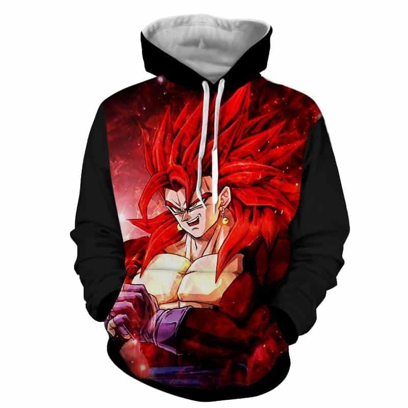 Dragon Ball Vegito 4 Red Super Saiyan Kaioken Cool Hoodie