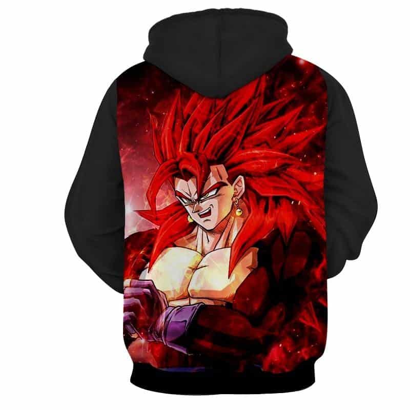 Dragon Ball Vegito 4 Red Super Saiyan Kaioken Cool Hoodie - Image 2