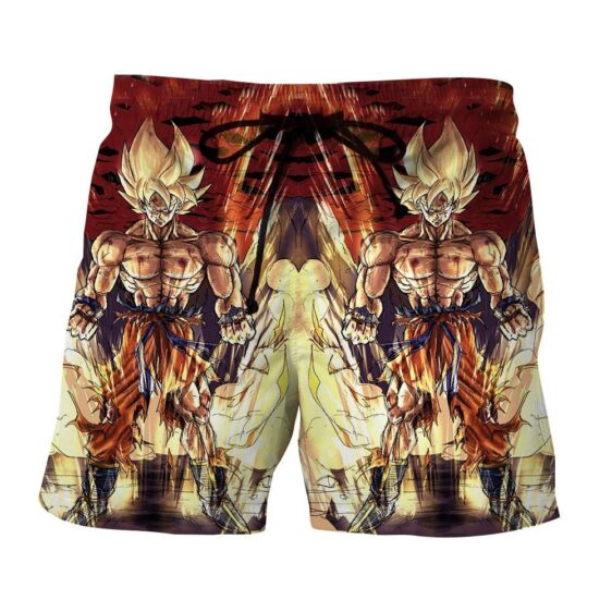 Dragon Ball Z Goku Super Saiyan Strong Serious Epic Boardshorts