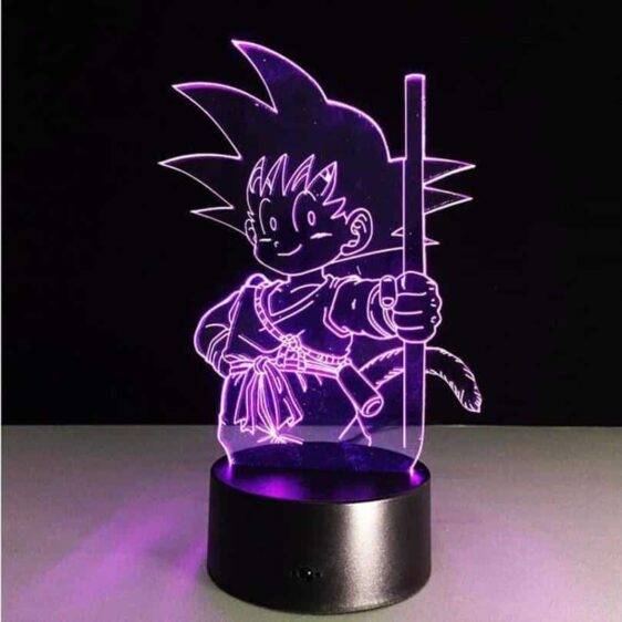 Dragon Ball Z Kid Goku Cute 7 Color Changing Acrylic Panel Lamp - Saiyan Stuff - 4