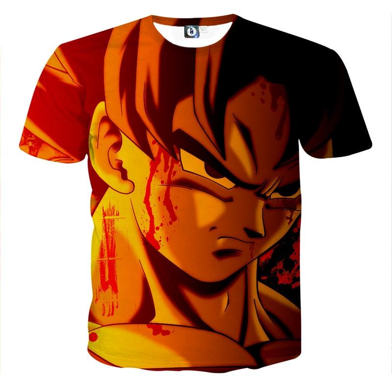 Dragon Ball Z Pissed Serious Son Goku Dope Orange T-Shirt