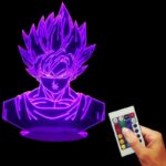 Dragon Ball Z Super Saiyan Son Goku Color Changing Table Acrylic Panel Lamp - Saiyan Stuff - 1