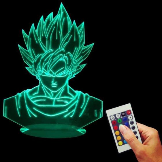 Dragon Ball Z Super Saiyan Son Goku Color Changing Table Acrylic Panel Lamp - Saiyan Stuff - 3
