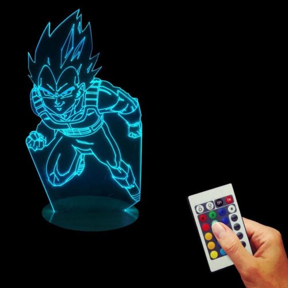Dragon Ball Z Vegeta Super Saiyan Battle Attack 7 Color Changing Acrylic Panel Lamp - Saiyan Stuff - 4