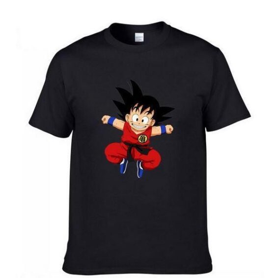 Dragon Ball - Jumping Young & Kid Goku T-Shirt Men or Women - Saiyan Stuff