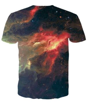 Goku Flying in Outer Space Galaxy 3D Black T-shirt - Saiyan Stuff