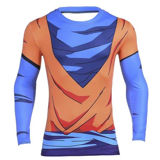 Goku Simple Costume Orange 3D Gym Compression Fitness T-Shirt