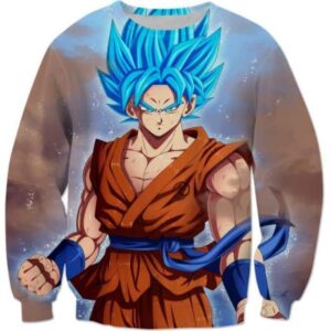 Goku Super Saiyan Blue SSGSS DBZ Cool Sweatshirt - Saiyan Stuff