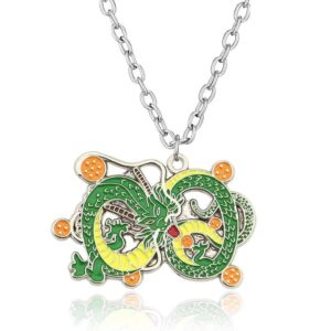 DBZ Shenron And Dragon Balls Pendant Green Necklace