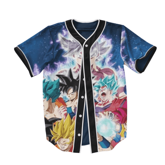 Goku & Son Gohan Super Saiyan Evolution Baseball Jersey