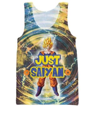 Just Saiyan Super Saiyan Goku Cool 3D Tank Top - Saiyan Stuff