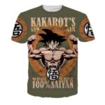 Kakarot's Gym 100% Saiyan Goku Funny T-Shirt - Saiyan Stuff