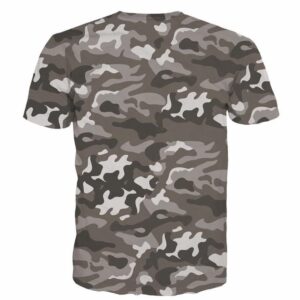 Majin Vegeta Camo Military Camouflage Dab Dance Grey T- Shirt - Saiyan Stuff - 2
