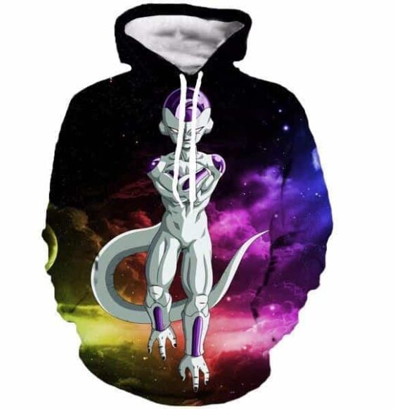 Mighty Frieza Flying Space Galaxy Swag Final Form 3D Hooded Sweatshirt - Saiyan Stuff