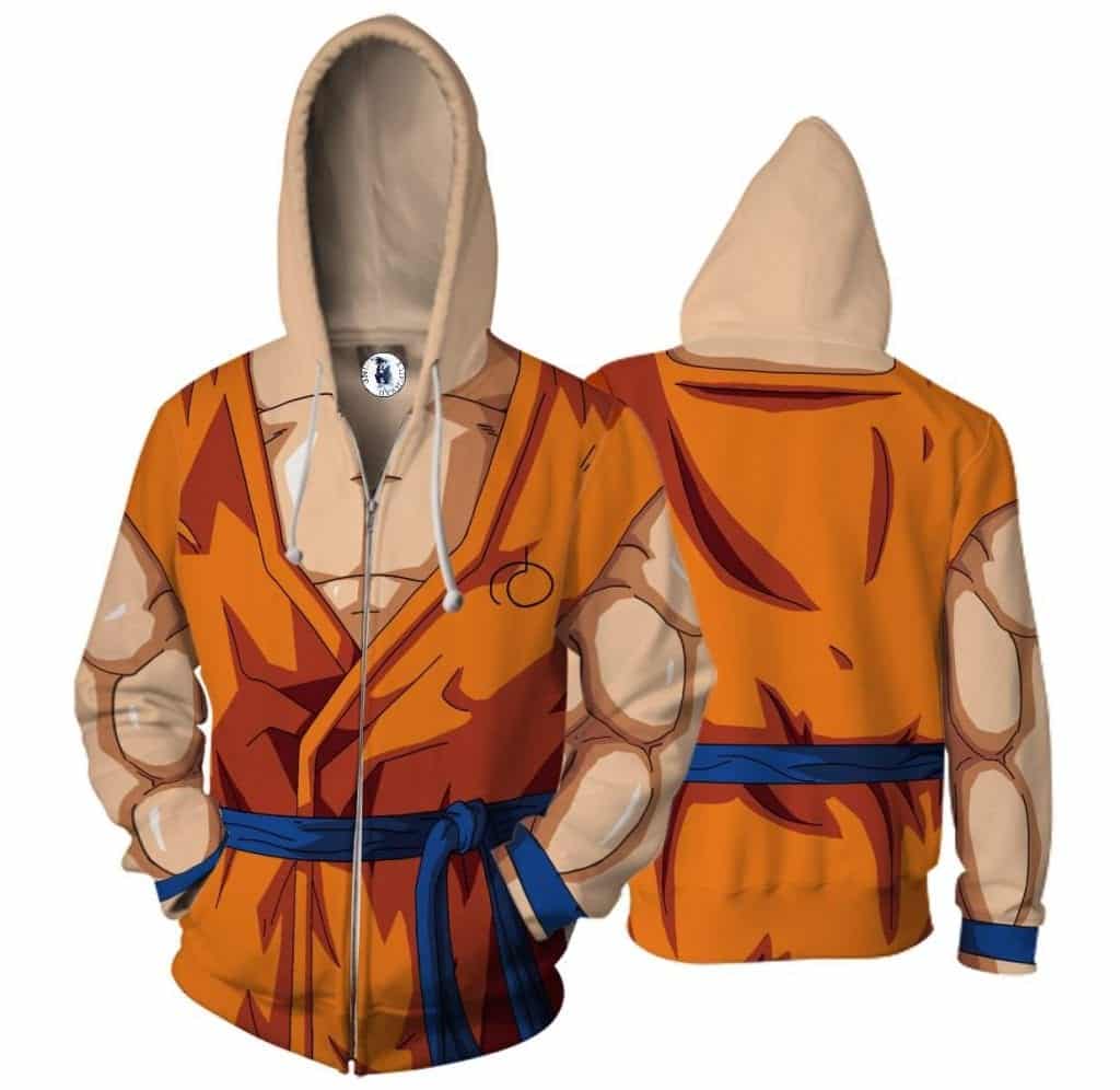 orange goku hoodie