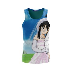 Dragon Ball Z Cute Chi Chi Newly Wed Couple Blue Tank Top