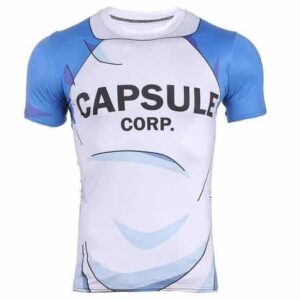 Teen Future Trunks Capsule Corp 3D White Blue Fitness T-Shirt