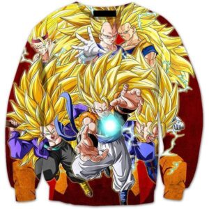 Ultimate Super Saiyan SSJ3 Fusion Warriors Premium 3D Sweatshirt - Saiyan Stuff