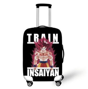 Goku Super Saiyan Red Train In Saiyan Travel Suitcase Cover