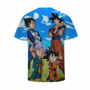 Dragon Ball Z Goku Goten Vegeta & Trunks Dope Blue Sky Tshirt