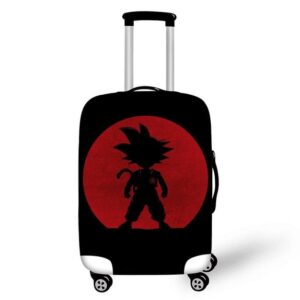Kid Goku Silhouette Red & Black Luggage Protective Cover