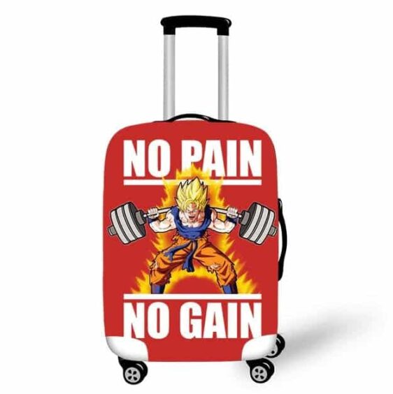 SSJ1 Son Goku No Pain No Gain Travel Suitcase Cover
