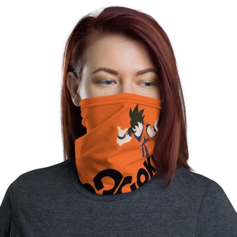 Dragon Ball Z Goku Art Orange Face Covering Neck Gaiter