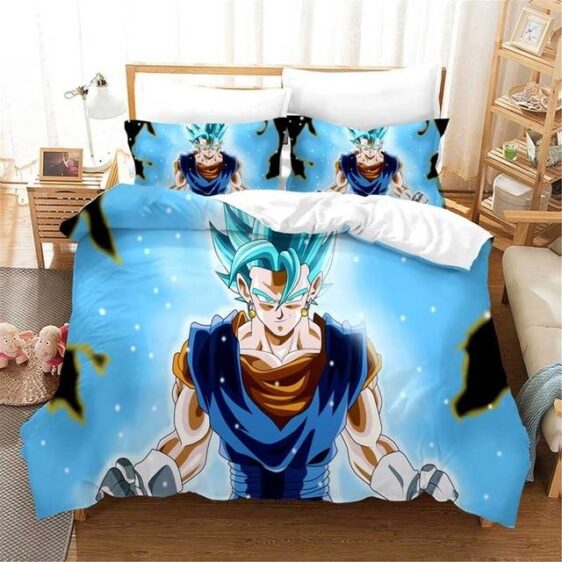 Grinning Powerful Vegito Super Saiyan Blue Bedding Set