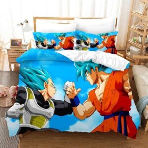 Goku fighting Vegeta In Super Saiyan Blue Form Bedding Set