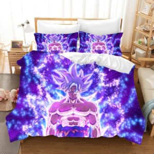 DBZ Son Goku Ultra Instinct Purple Aura Bedding Set