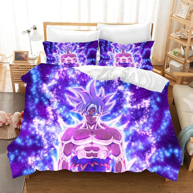 NEW Son Goku Dragonball Z Bedspread Sheet Bed Cover Coverlet Quilt Cover 